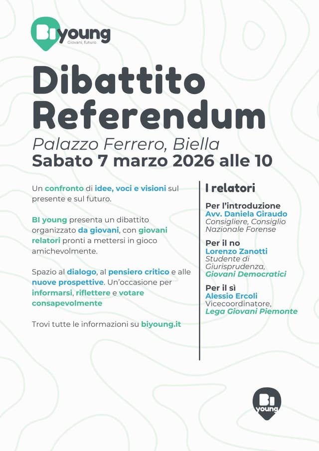 Dibattito Referendum 2026 locandina